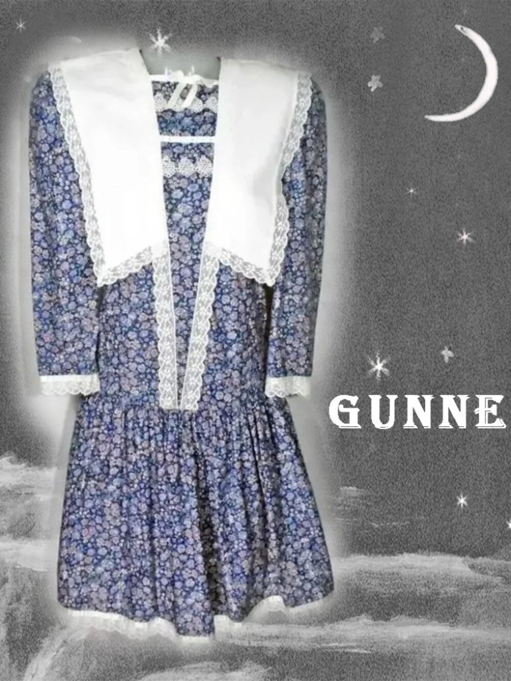 Gunne Sax Dress Large Girls, Small Women, Vintage 20s Edwardian STYLE